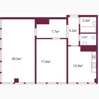 Продается 2-х комнатная квартира (74кв.м.) в ЖК «Восемнадцатая Жемчужина»
