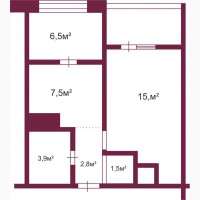 Продается 2-х комнатная квартира (43кв.м.) в ЖК «Жемчужина 15»