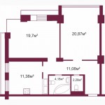 К продаже предлагается 2-х комнатная квартира (76кв.м.) в ЖК «Жемчужина-8»