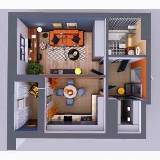 1-комнатная квартира в Вишневом для семьи, любящей комфорт
