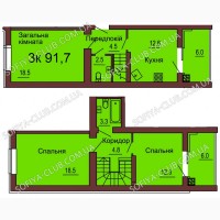 Купить 3-х комнатную квартиру от 90 м2 в ЖК София Клубный в Киеве