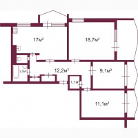 Продается 3-х комнатная квартира (84кв.м.) в сотовом проекте