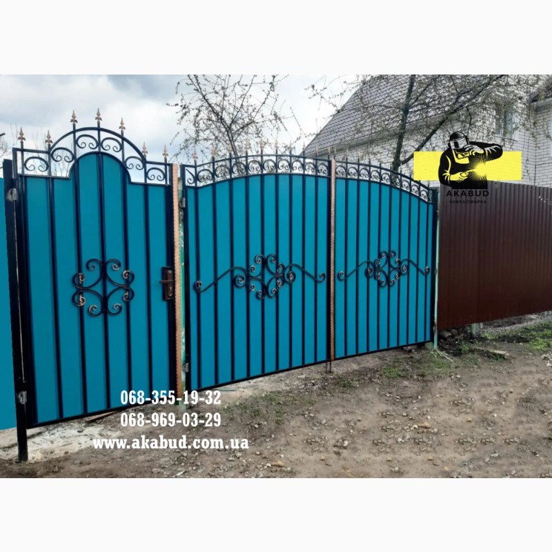 Фото 12. Розпашні Ворота, відкатні ворота, навіс, хвіртка, МАФ