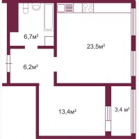 Продается 1-но комнатная квартира (51, 1кв.м.) в современном ЖК «Альтаир-3»